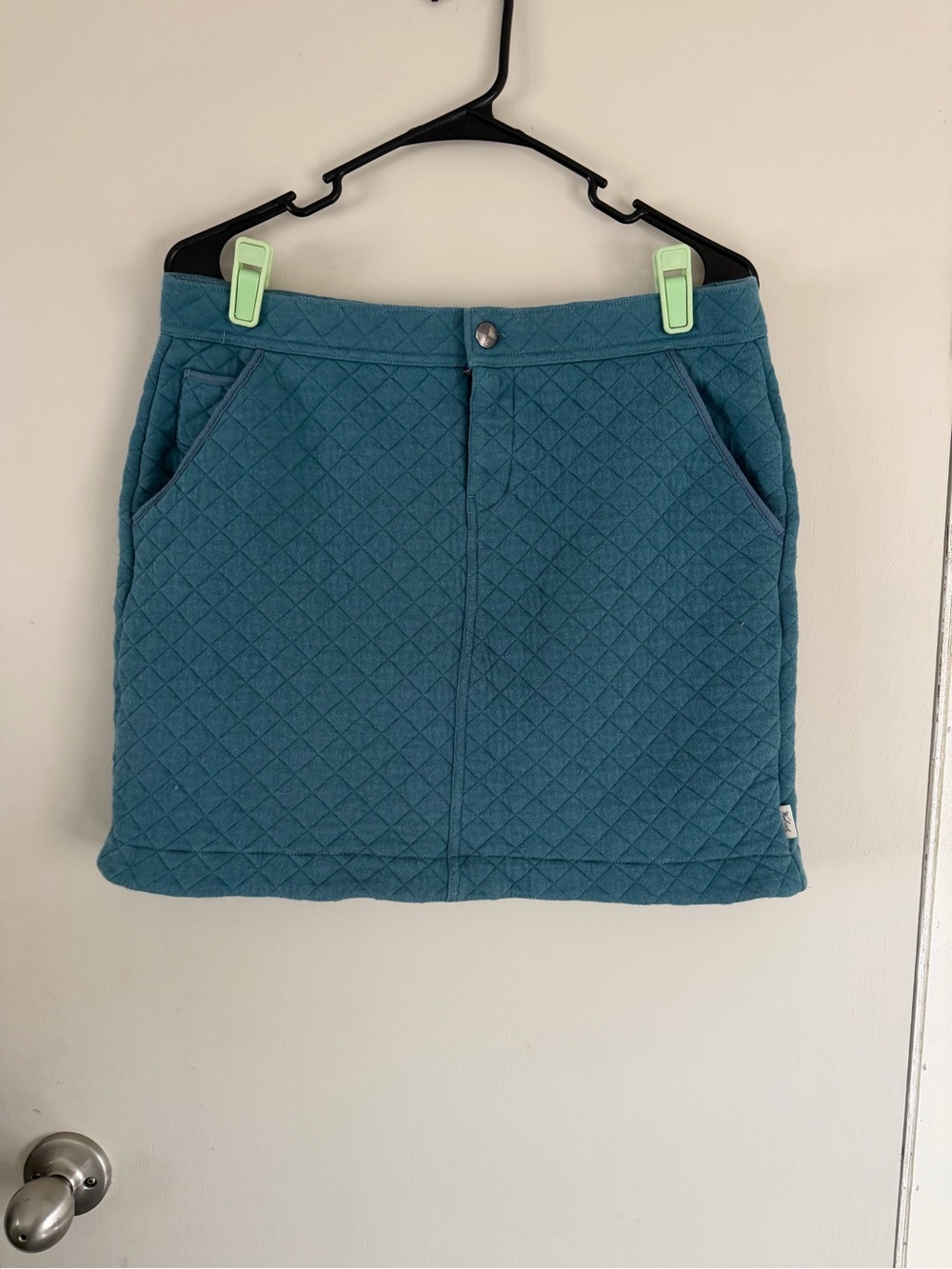 Woolrich Quilted Teal Mini Skirt